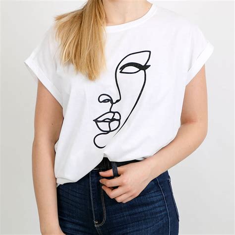 Abstract Face T Shirt By Lovethelinks
