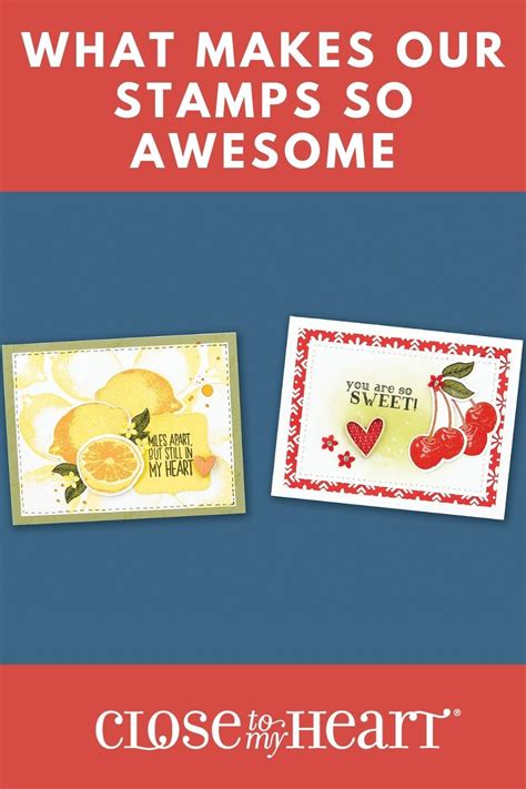 Two Cards With The Words What Makes Our Stamps So Awesome And An