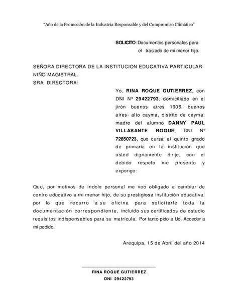 Modelo De Solicitud De Traslado Interno Pdmrea