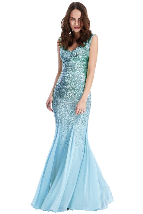 Blue Sequin Alexa Maxi Prom Dress Sequin Maxi Prom Gown 2016 £7499