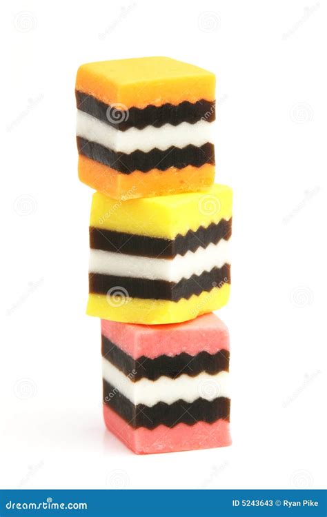 Vivid Licorice Candies With Sugar Background Stock Image