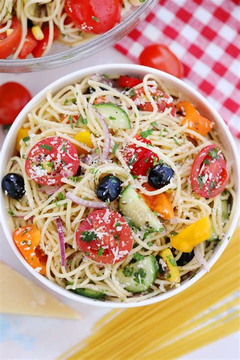 Cold Spaghetti Pasta Salad Recipe Video Sweet And Savory Meals