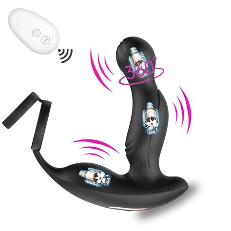 Anal Sex Toys Prostate Massager Male Vibrators With Double Penis Ring 10 Vibration Mode Wireless