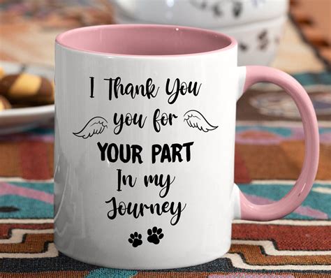 Personalized I Thank You Your Part In My Journey Coffee Mug Etsy