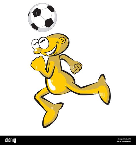 Funny Soccer Player Practicing Stock Vector Image And Art Alamy