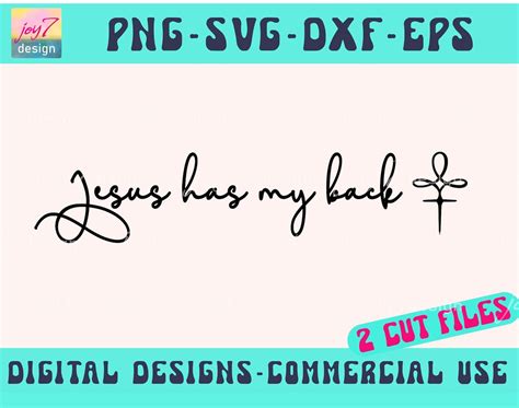 Jesus Has My Back Svg Christian Silhouette Cut File Png Etsy Hong Kong