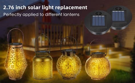 Amazon 2 Pack Solar Lights Replacement Top 7 Lumens LED Solar