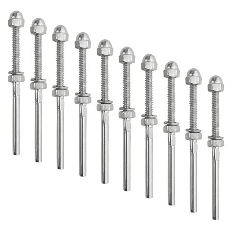 Buy Wmycongcong 10 Pack T316 Stainless Steel Cable Railing End Fitting