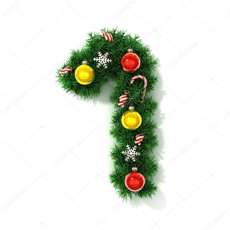 Christmas Tree Font Number 1 — Stock Photo © Koya979 73219897