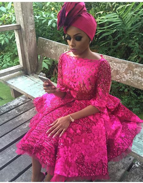 3d Lace Dress Gele Prom Dress Prewedding Dress African Fashion