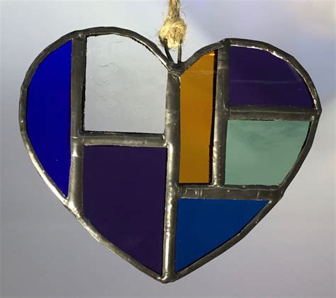 Stained Glass Love Hearts Etsy