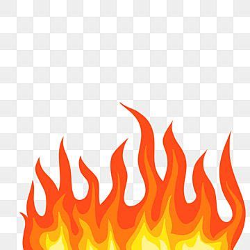 A Fire With Orange And Yellow Flames On It Transparent Background Png