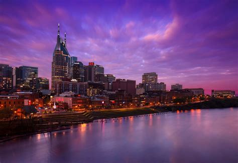 Music City Sunset Nashville Skyline Tennessee Photography Etsy