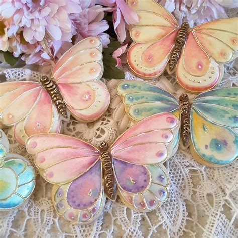 Summer Fun Butterflies Made From Sugar Cookies And Hand Painted With