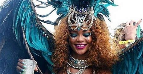rihanna s carnival costume is giving us serious glitter envy huffpost style