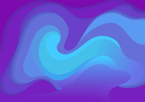 Abstract Vector Wavy Pattern Background In Purple Blue And Cyan