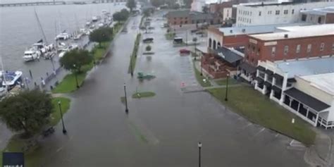 Drone Video Shows North Carolina Town Covered In Floodwater After
