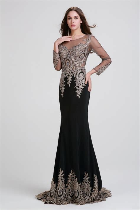 Also set sale alerts and shop exclusive offers only on shopstyle. Black Mermaid Evening Dresses Elegant Long Sleeve Evening ...