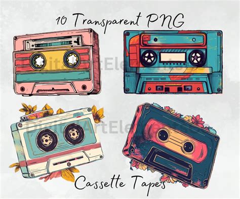 Retro Cassette Tape Png Clip Art Cassette Sublimation Digital