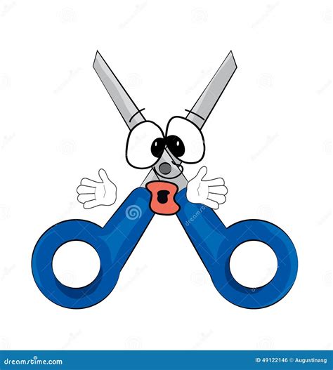 Surprised Scissors Cartoon Stock Illustration Image 49122146