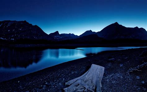 Blue Hour Kananaskis Lake Stars 8k Macbook Pro Wallpaper Download