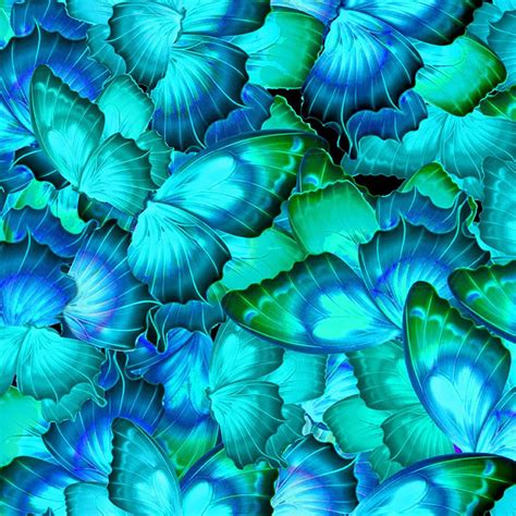 Fabric Cosmic Butterfly Packed Bright Butterflies Wings Turquiose Timeless Treasures