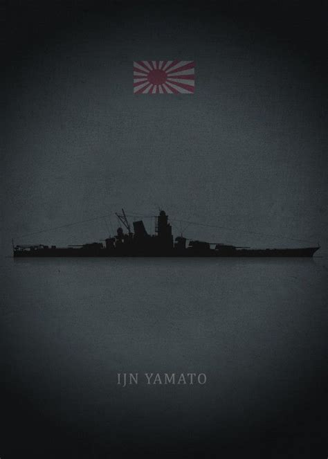 Ijn Yamato Poster By Rockstone Displate Yamato Yamato Battleship