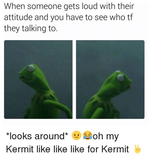 Kermit The Frog Looking Around Meme