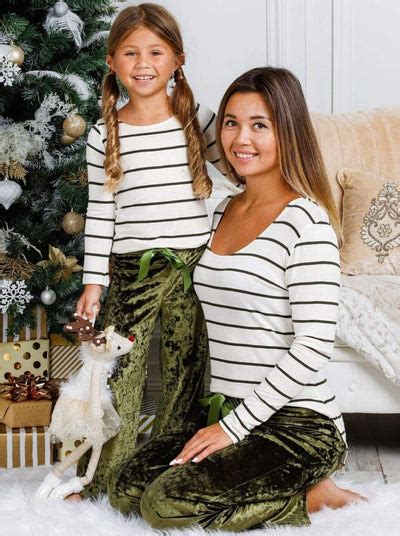 mommy and me matching outfits crushed velvet loungewear pants mia belle girls