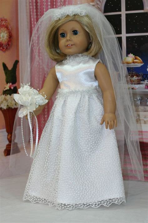 American Girl Doll Wedding Gown Full Length By Elegantdollfashions Doll Wedding Dress