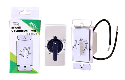 Century Heavy Duty 60 Minute In Wall Spring Loaded Countdown Timer