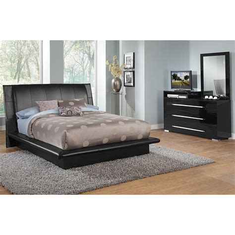 Wide choice of black bedroom furniture and bedroom sets in black at ny furniture outlets. Dimora 5-Piece Queen Upholstered Bedroom Set with Media ...