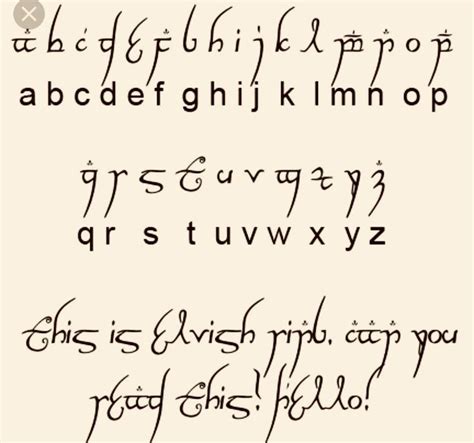Elvish Writing Lord Of The Rings Lord Of The Rings Tattoo Elf