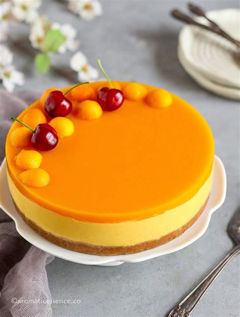 No Bake Mango Cheesecake Recipe Video Aromatic Essence