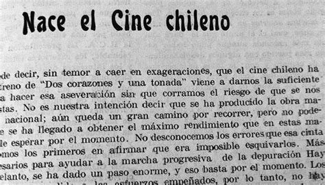 Nace El Cine Chileno