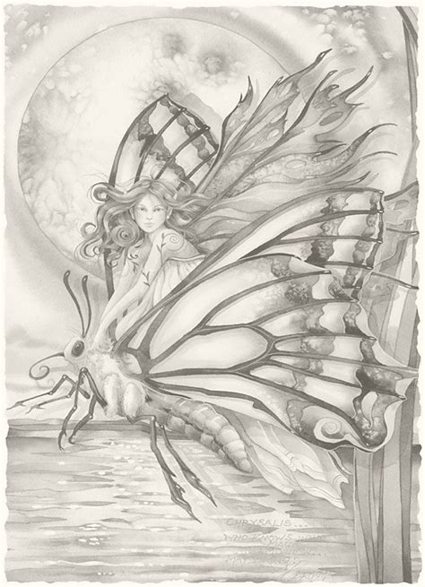 riding butterflies fairy coloring pages grayscale coloring drawings