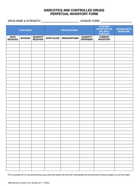Narcotic Count Sheet Form Fill Out And Sign Printable Pdf Template