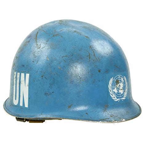 Original Us 1980s United Nations Un M1 Steel Helmet With Liner