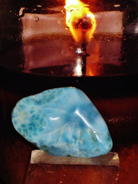 The Stone Of The Temples Of Atlantis Volcanic Blue Larimar Etsy