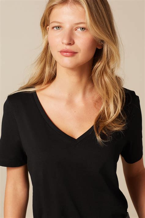 Buy Black Essentials Short Sleeve V Neck T Shirt From Next Australia