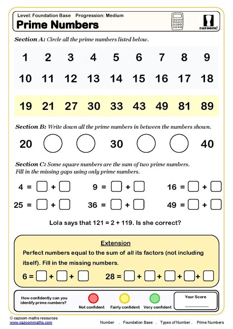 Maths Worksheet On Prime Numbers Free Math Worksheets Prime Numbers