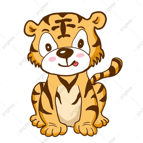 Tigre De Peluche Pintado à Mão Pequenos Elementos Livres De Tigres Png