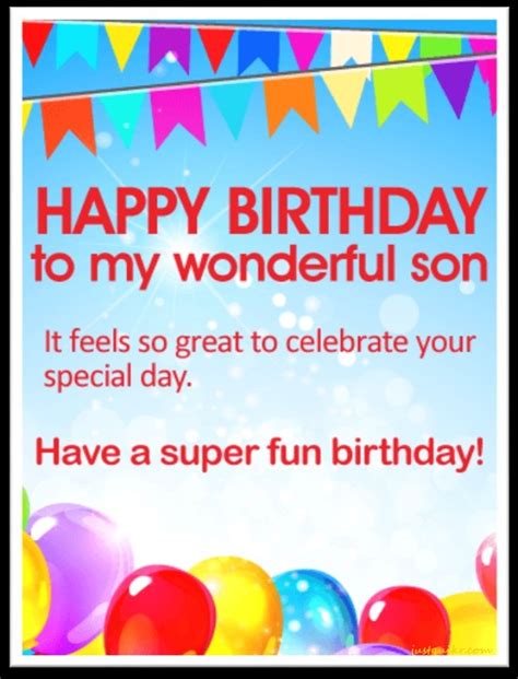 Top 50 Happy Birthday Special Unique Wishes Messages For Son J U S T