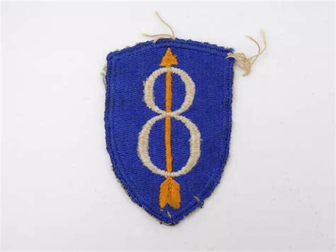 Original Wwii Us Army 8th Infantry Division Patch 1497 Picclick
