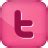 Hover Twitter Icon Pink Girly Social Iconpack DesignBolts