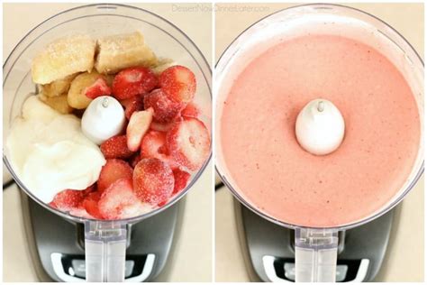 Instant Strawberry Banana Frozen Yogurt Dessert Now