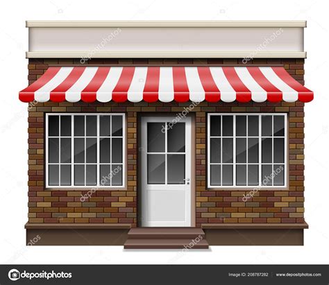 Brick Small 3d Store Or Boutique Front Facade Exterior Boutique Shop