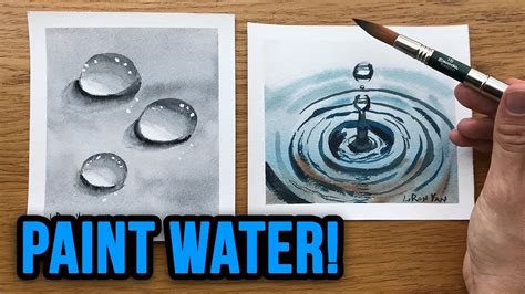 How To Paint Water Drops In Watercolor Youtube