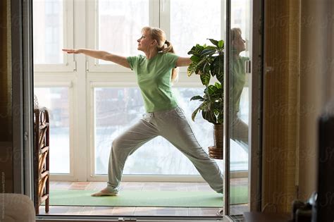Woman Yoga Home By Stocksy Contributor Milles Studio Stocksy