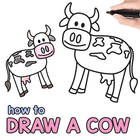How To Draw A Cow Step By Step At Drawing Tutorials